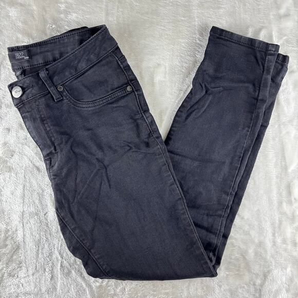 1822 Denim Jeans Curvy Contour Ankle Skinny Size 6 Black Stretch - Picture 1 of 10
